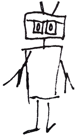 a robot with glasses
